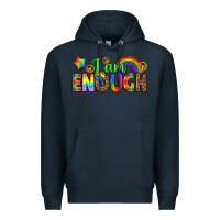 Navy i am enough Premium Hoodie - texasbilliewilder