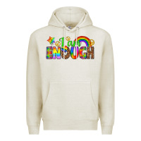 Oatmeal Heather i am enough Premium Hoodie - texasbilliewilder