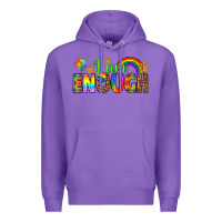 Purple i am enough Premium Hoodie - texasbilliewilder