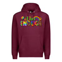 Burgundy i am enough Premium Hoodie - texasbilliewilder