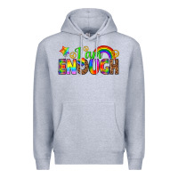 Heather Grey i am enough Premium Hoodie - texasbilliewilder