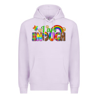 Lilac i am enough Premium Hoodie - texasbilliewilder