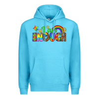 Ocean Blue i am enough Premium Hoodie - texasbilliewilder