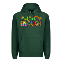 Sports Green i am enough Premium Hoodie - texasbilliewilder