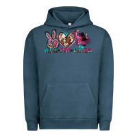 Pigment Midnight Navy peace love cowgirl Urban Hoodie - Zillion Design Studio