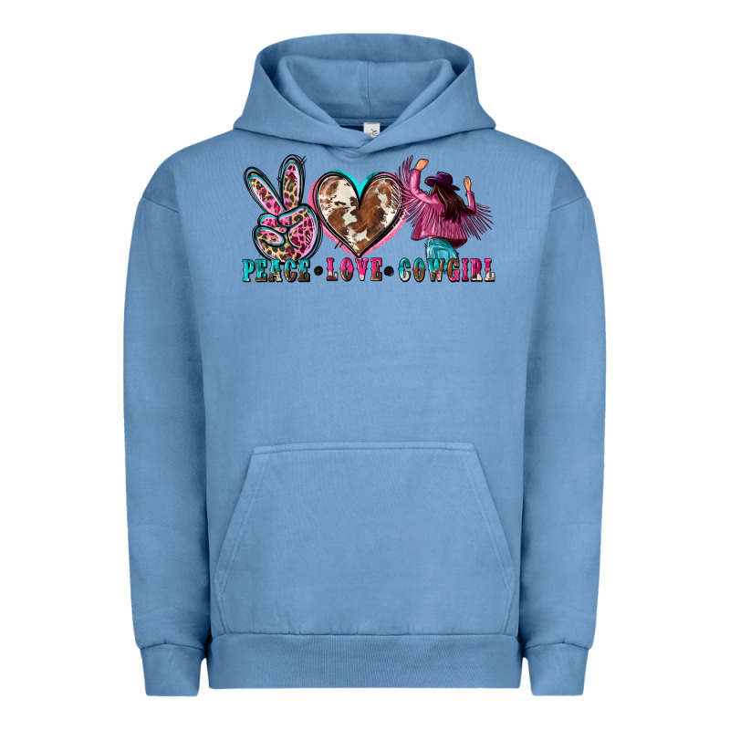 Peace Love Cowgirl Urban Hoodie by Zillion Design Studio | Teevron