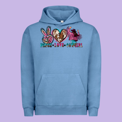 Peace Love Cowgirl Urban Hoodie Designed By Zillion Design Studio