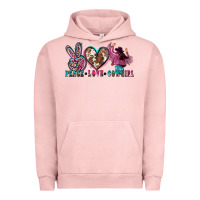 Pigment Salmon peace love cowgirl Urban Hoodie - Zillion Design Studio