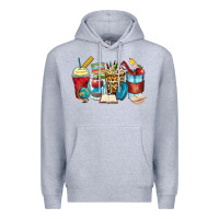 Heather Grey teacher coffee cups Premium Hoodie - Zillion Design Studio
