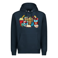 Navy teacher coffee cups Premium Hoodie - Zillion Design Studio