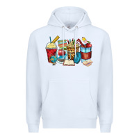 White teacher coffee cups Premium Hoodie - Zillion Design Studio
