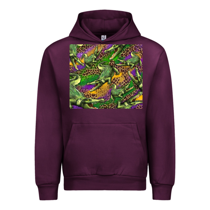 Mardi Gras Louisiana Crocodile Leopard Urban Hoodie by RanaPortraitStore | Teevron