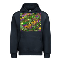 Navy mardi gras louisiana crocodile leopard Urban Hoodie - RanaPortraitStore