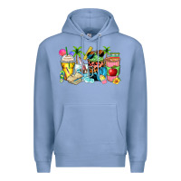 Colony Blue summer teacher coffee cups Premium Hoodie - Zillion Design Studio