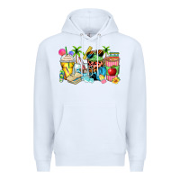 White summer teacher coffee cups Premium Hoodie - Zillion Design Studio