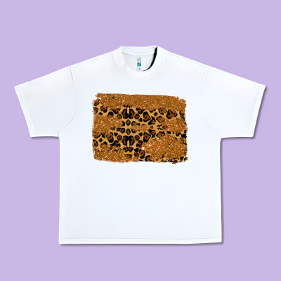 Leopard Glitter Background Urban Heavy Tee Designed By Ranaportraitstore