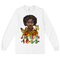 White juneteenth 1865 black boy Long Sleeve Tee - BarkalooDesign