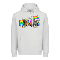 Dove Grey human with daisies Premium Hoodie - texasbilliewilder