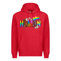 Red human with daisies Premium Hoodie - texasbilliewilder