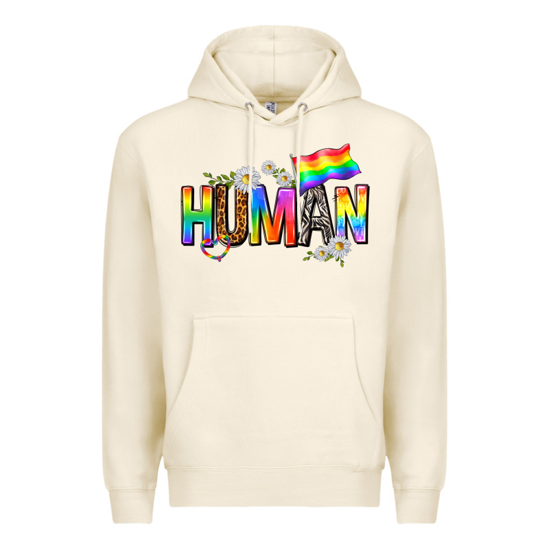 Human With Daisies Premium Hoodie by texasbilliewilder | Teevron