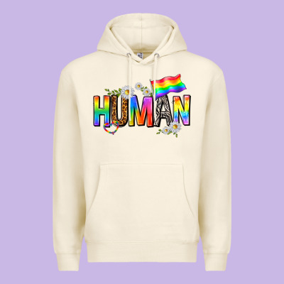 Human With Daisies Premium Hoodie Designed By Texasbilliewilder