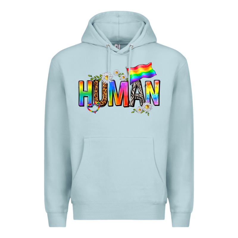 Human With Daisies Premium Hoodie by texasbilliewilder | Teevron