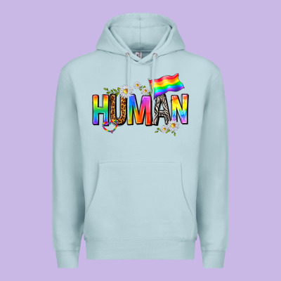 Human With Daisies Premium Hoodie Designed By Texasbilliewilder