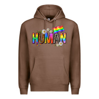 Chestnut human with daisies Premium Hoodie - texasbilliewilder