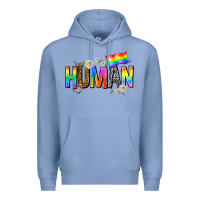 Colony Blue human with daisies Premium Hoodie - texasbilliewilder
