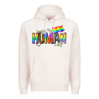 Pale Pink human with daisies Premium Hoodie - texasbilliewilder