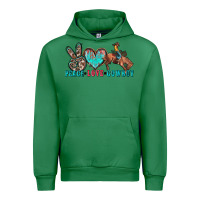 Emerald peace love cowboy Urban Hoodie - Zillion Design Studio