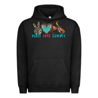 Pigment Black peace love cowboy Urban Hoodie - Zillion Design Studio