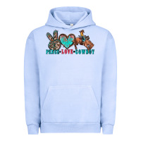 Pigment Grape Ice peace love cowboy Urban Hoodie - Zillion Design Studio