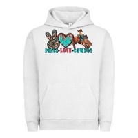 Pigment Lunar Rock peace love cowboy Urban Hoodie - Zillion Design Studio