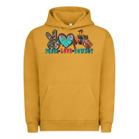 Pigment Peanut Butter peace love cowboy Urban Hoodie - Zillion Design Studio