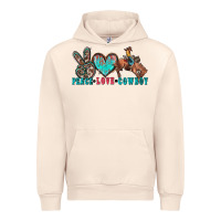 Sandshell peace love cowboy Urban Hoodie - Zillion Design Studio
