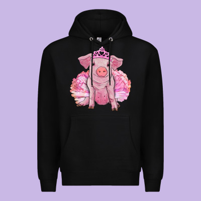 Balerina Pig With Tutu Premium Hoodie Designed By Ranaportraitstore