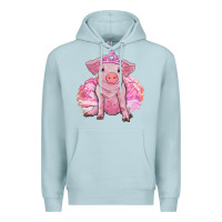 Blue Mist Balerina pig with tutu Premium Hoodie - RanaPortraitStore