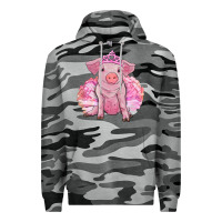 Slate Camo Balerina pig with tutu Premium Hoodie - RanaPortraitStore