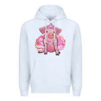 White Balerina pig with tutu Premium Hoodie - RanaPortraitStore