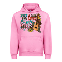Fuchsia Pink just a girl who loves country music Urban Hoodie - Zillion Design Studio
