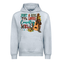 Heather Grey just a girl who loves country music Urban Hoodie - Zillion Design Studio