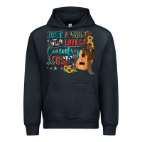 Navy just a girl who loves country music Urban Hoodie - Zillion Design Studio