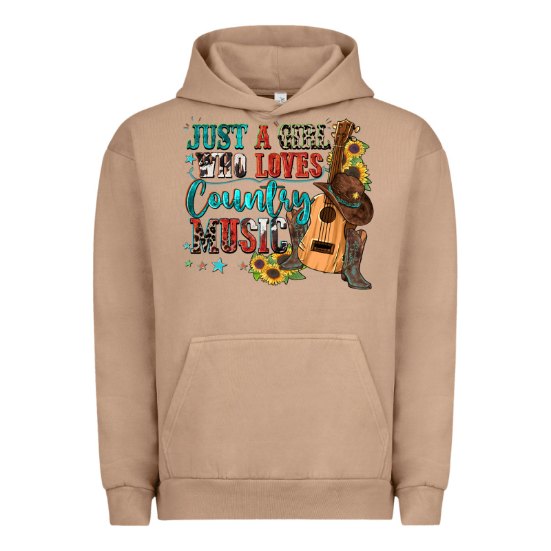 Just A Girl Who Loves Country Music Urban Hoodie by Zillion Design Studio | Teevron
