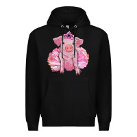 Black Balerina pig with tutu Premium Hoodie - RanaPortraitStore