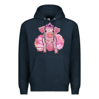 Navy Balerina pig with tutu Premium Hoodie - RanaPortraitStore