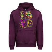 Mauve Wine Mardi Gras Love With King Cake Urban Hoodie - RanaPortraitStore