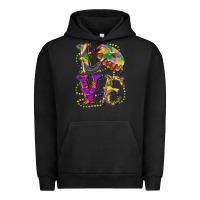 Pigment Black Mardi Gras Love With King Cake Urban Hoodie - RanaPortraitStore