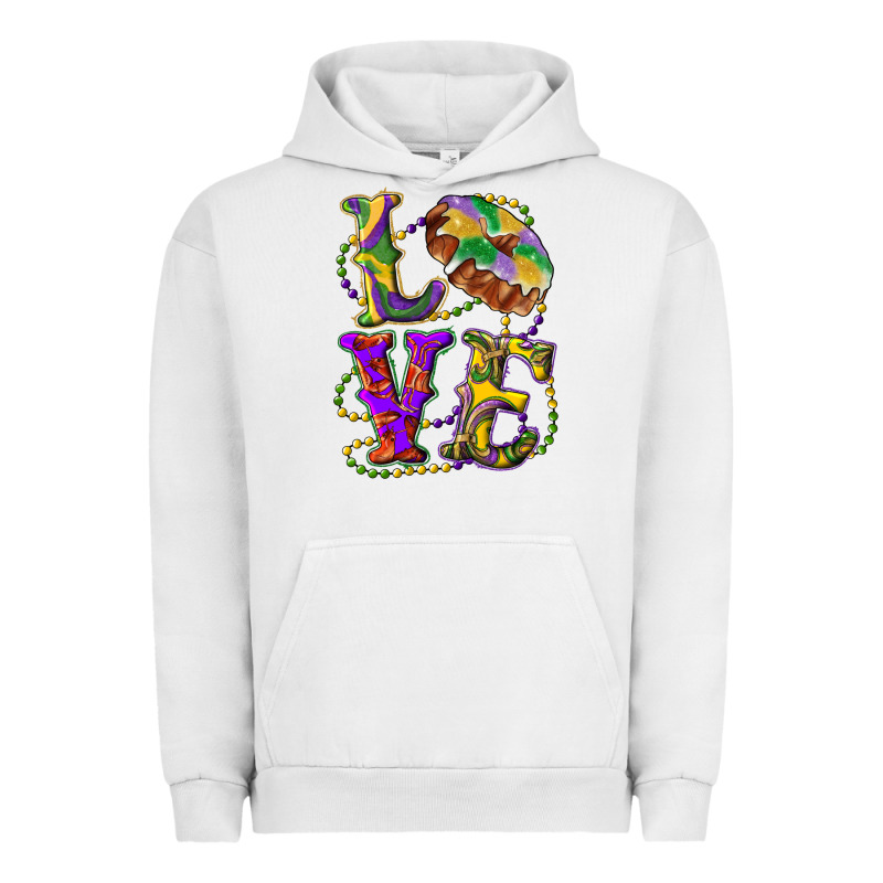 Mardi Gras Love With King Cake Urban Hoodie by RanaPortraitStore | Teevron