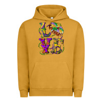 Pigment Peanut Butter Mardi Gras Love With King Cake Urban Hoodie - RanaPortraitStore